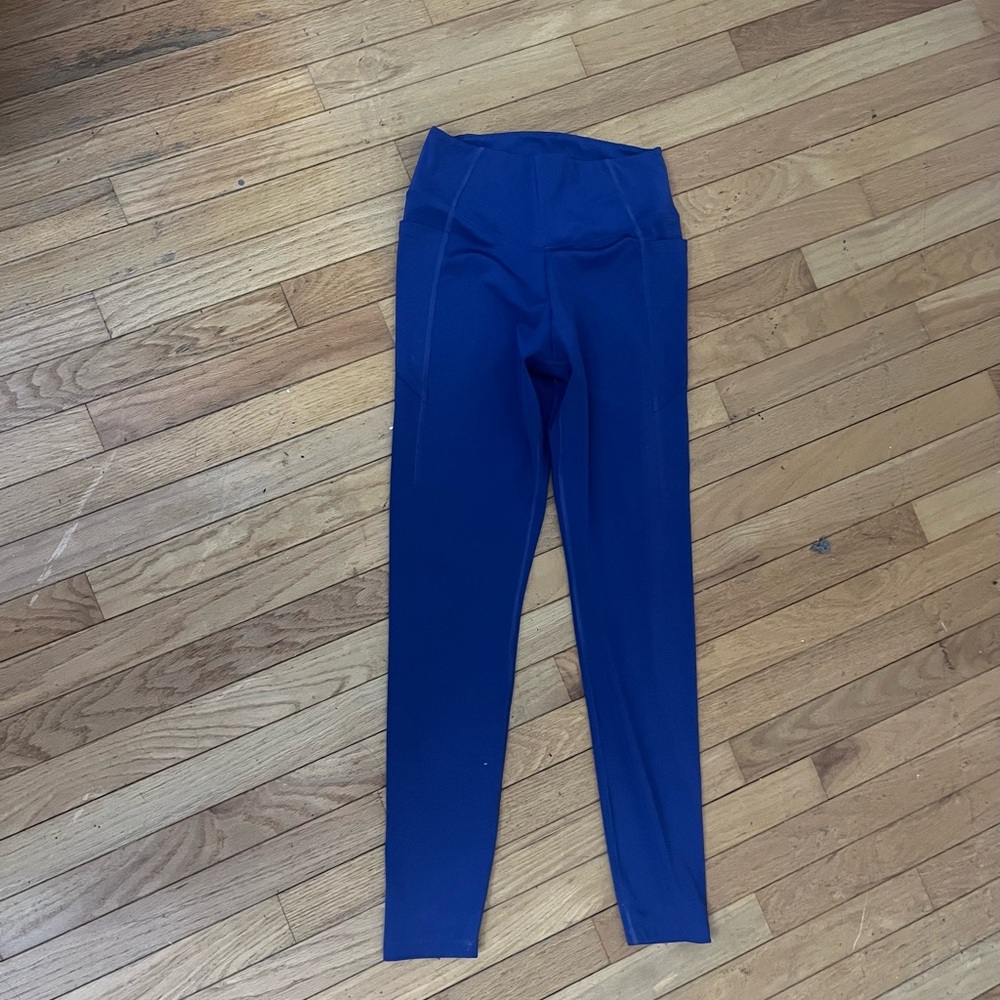 Pink Victoria Secret Blue/Indigo High-Waisted Leggings